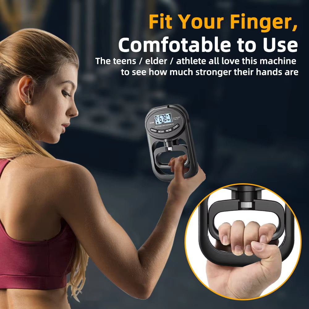 Grip Strength Tester 265Lbs/120Kg Digital Hand Dynamometer Grip Strength Meter USB LCD Screen Hand Grip Dynamometer